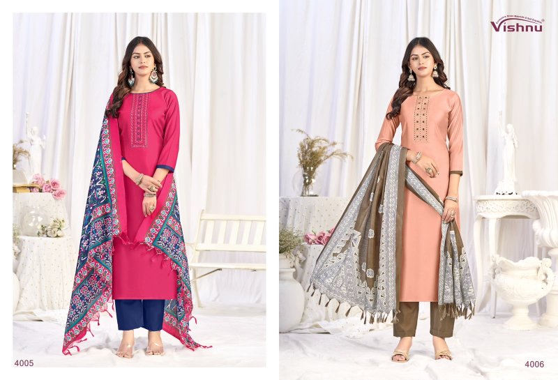 Evanka Vol 16 By Vishnu Roman Silk Dress Material 